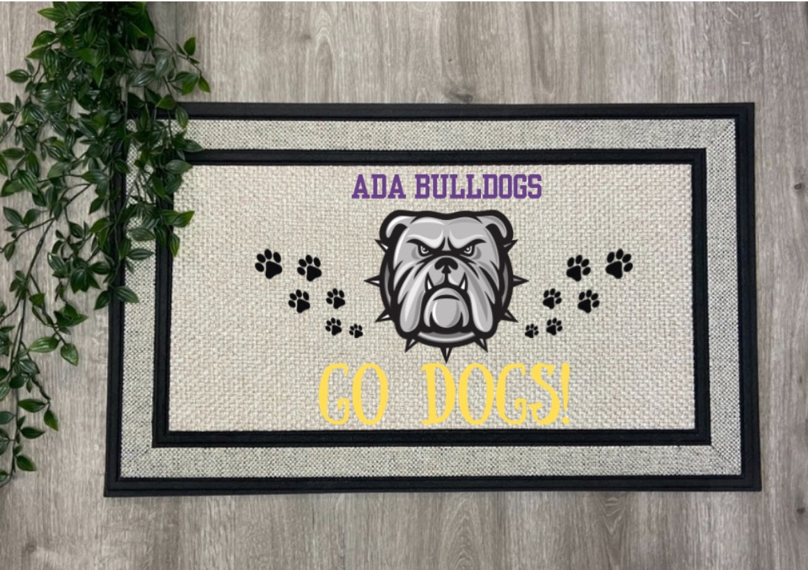 Ada Bulldogs School Pride Doormat