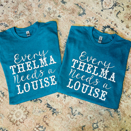 Best Friends Thelma & Louise V-Neck Short Sleeve T-Shirt